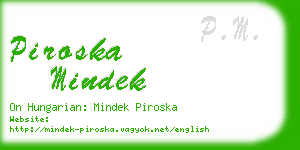 piroska mindek business card